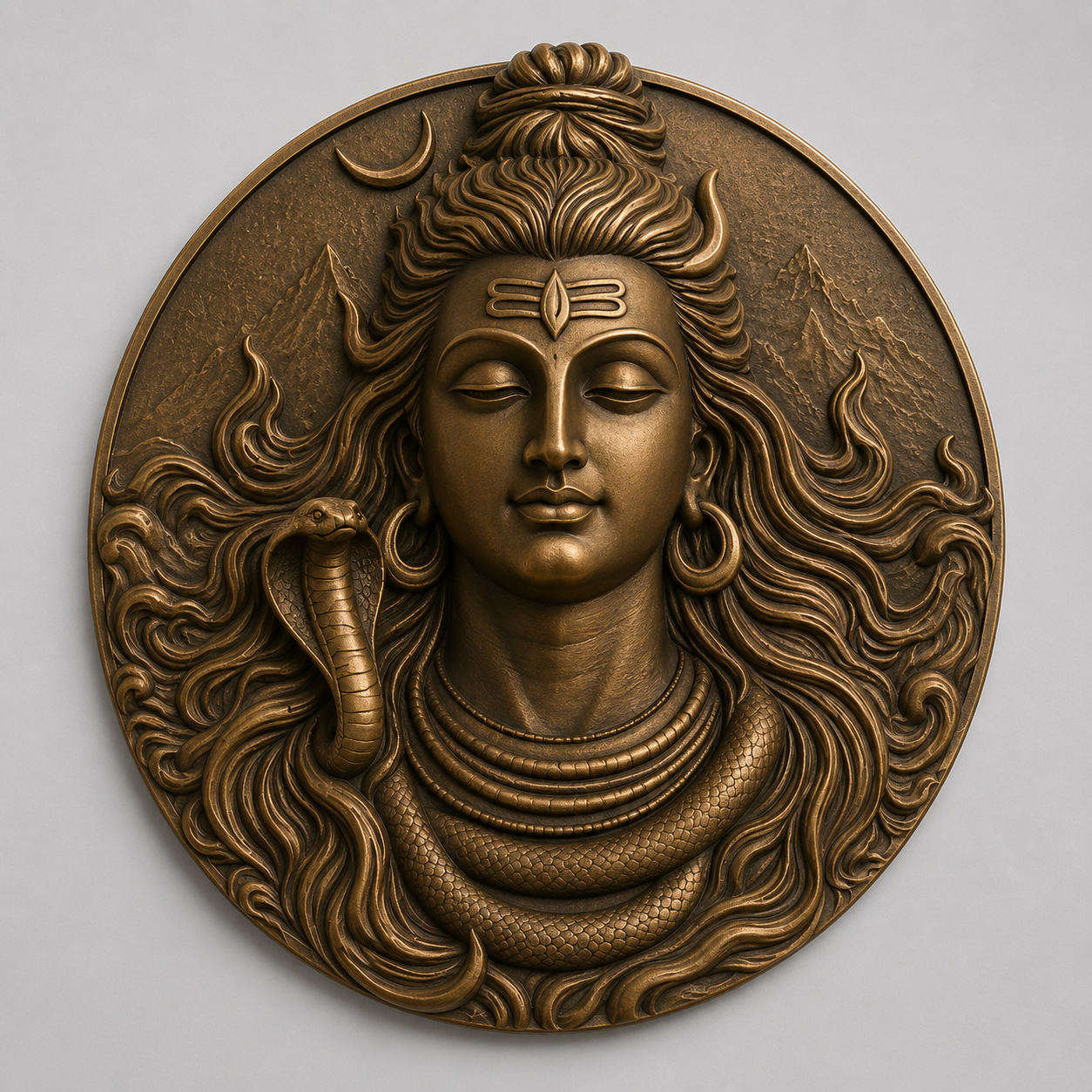 Shiv Ji Wall Decor 3D Model (5 Inch)